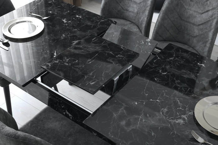 Hanah Home Lotus - 1121 Mesa de comedor extensible Antracita Hanah Home Lotus - 1121 Mesa de comedor extensible Antracita